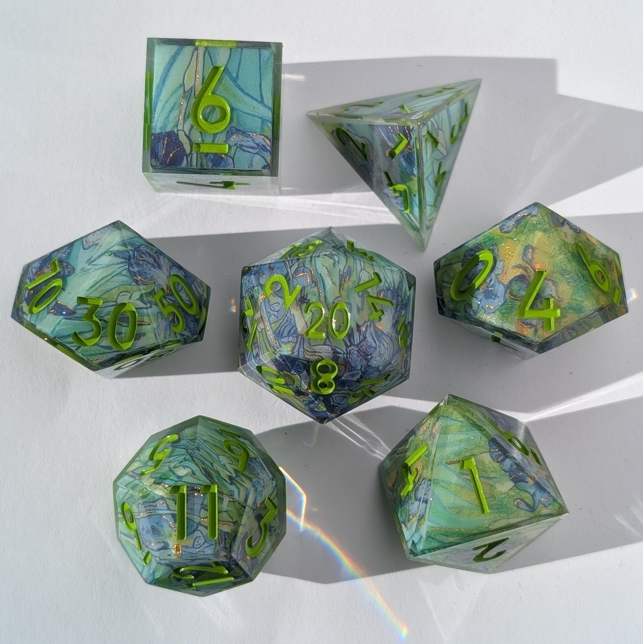 Jungle Jumble - 7 Piece Luxury D&D Dice Set