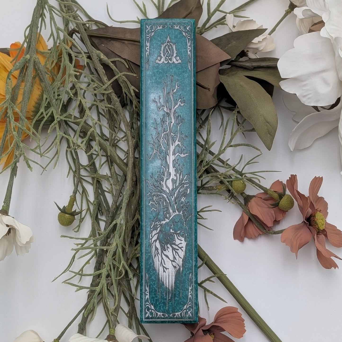 Forest Heart - Luxury Handmade Wood and Resin Dice Vault