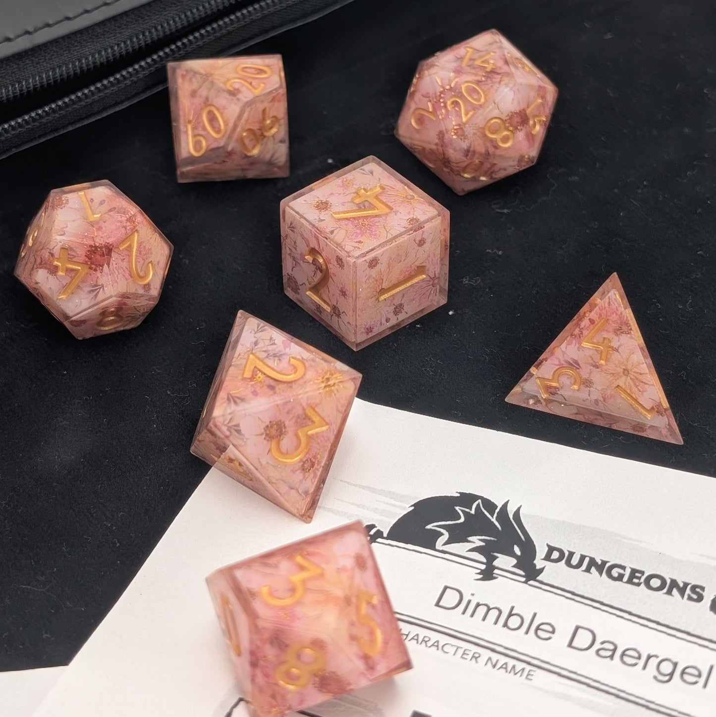 Daydream Petals - 7 Piece Luxury D&D Dice Set