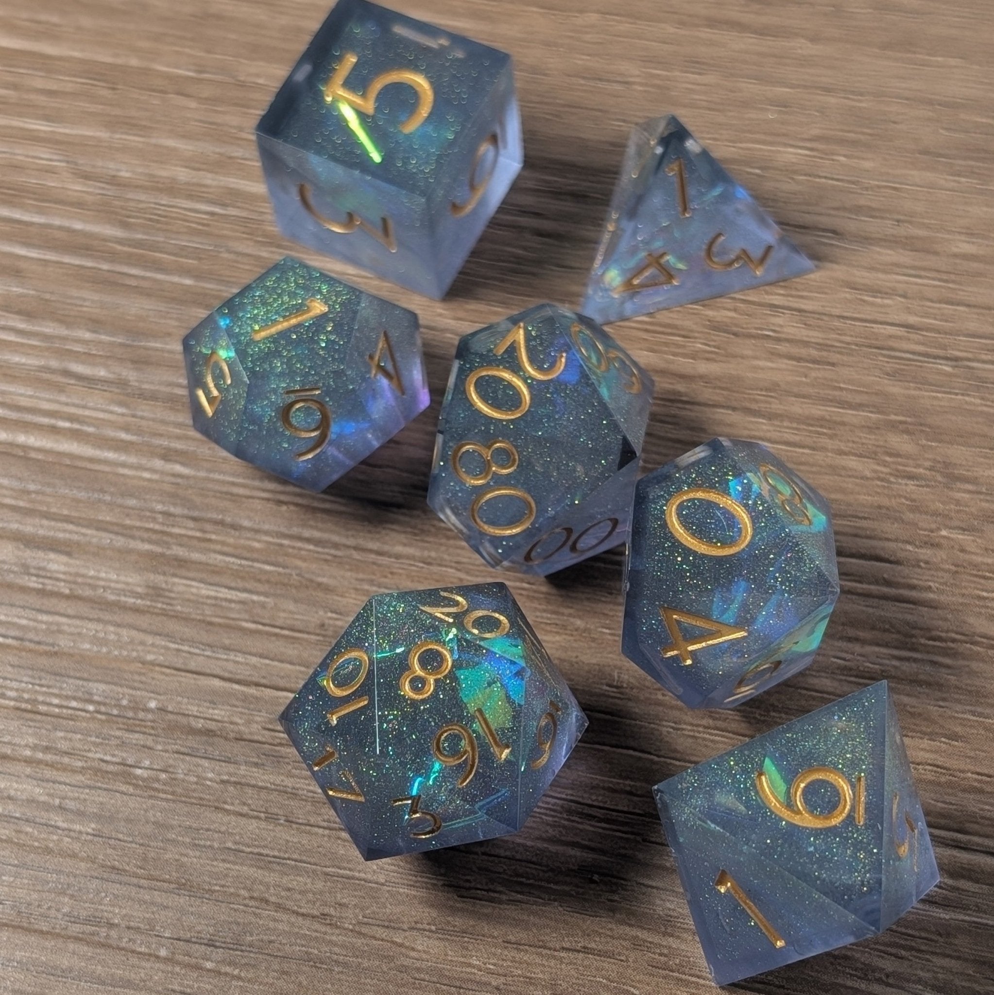 Stellara - 7 Piece Polyhedral Dice Set - EBONWOOD