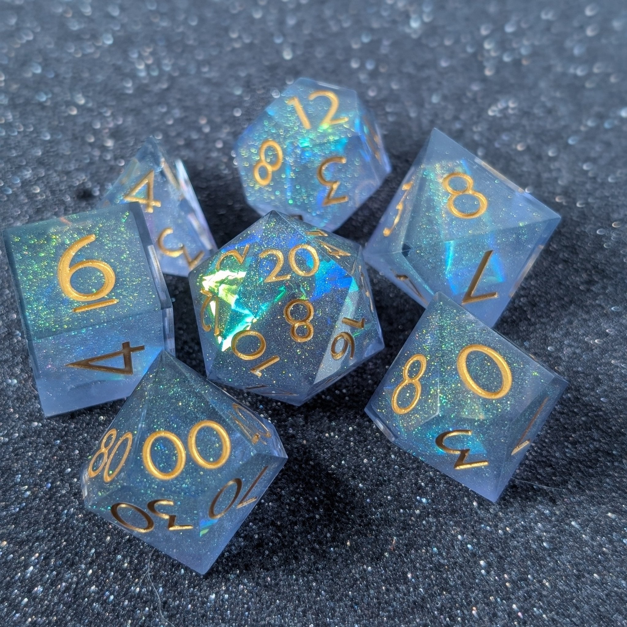 Stellara - 7 Piece Polyhedral Dice Set - EBONWOOD