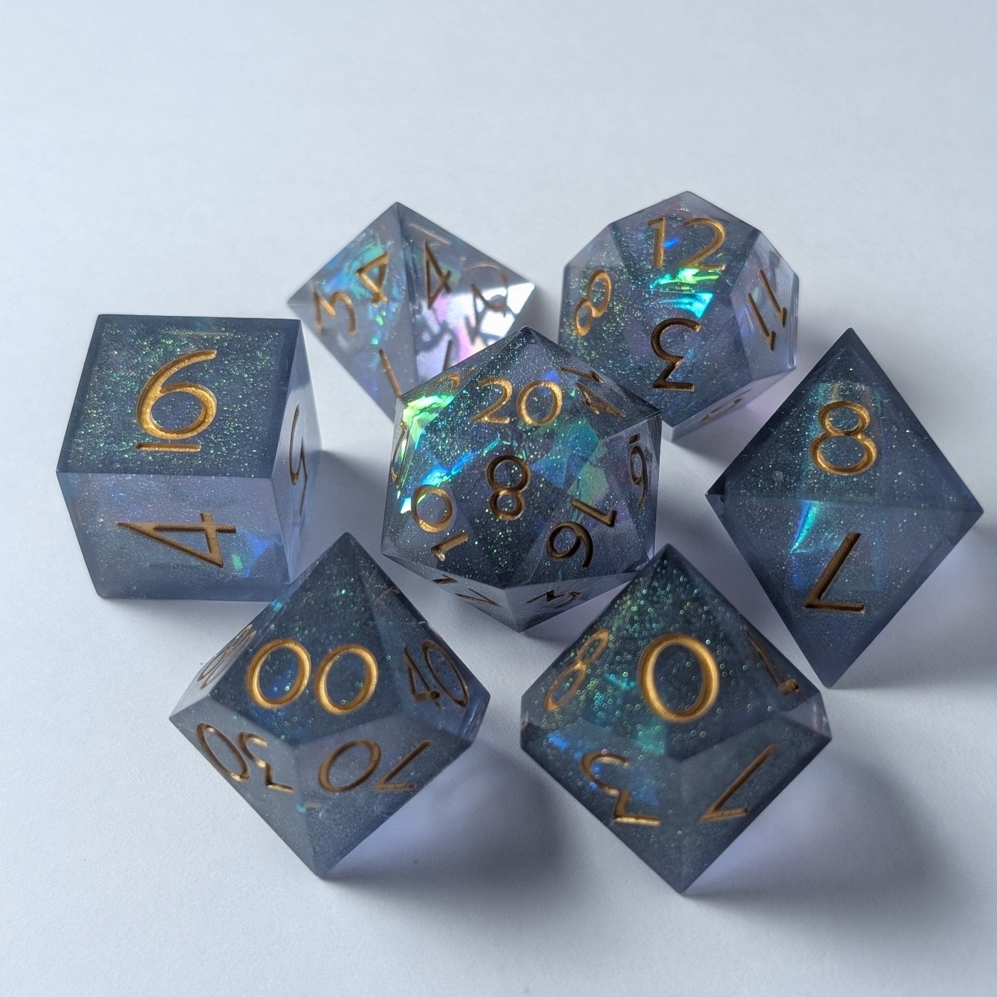 Stellara - 7 Piece Polyhedral Dice Set - EBONWOOD