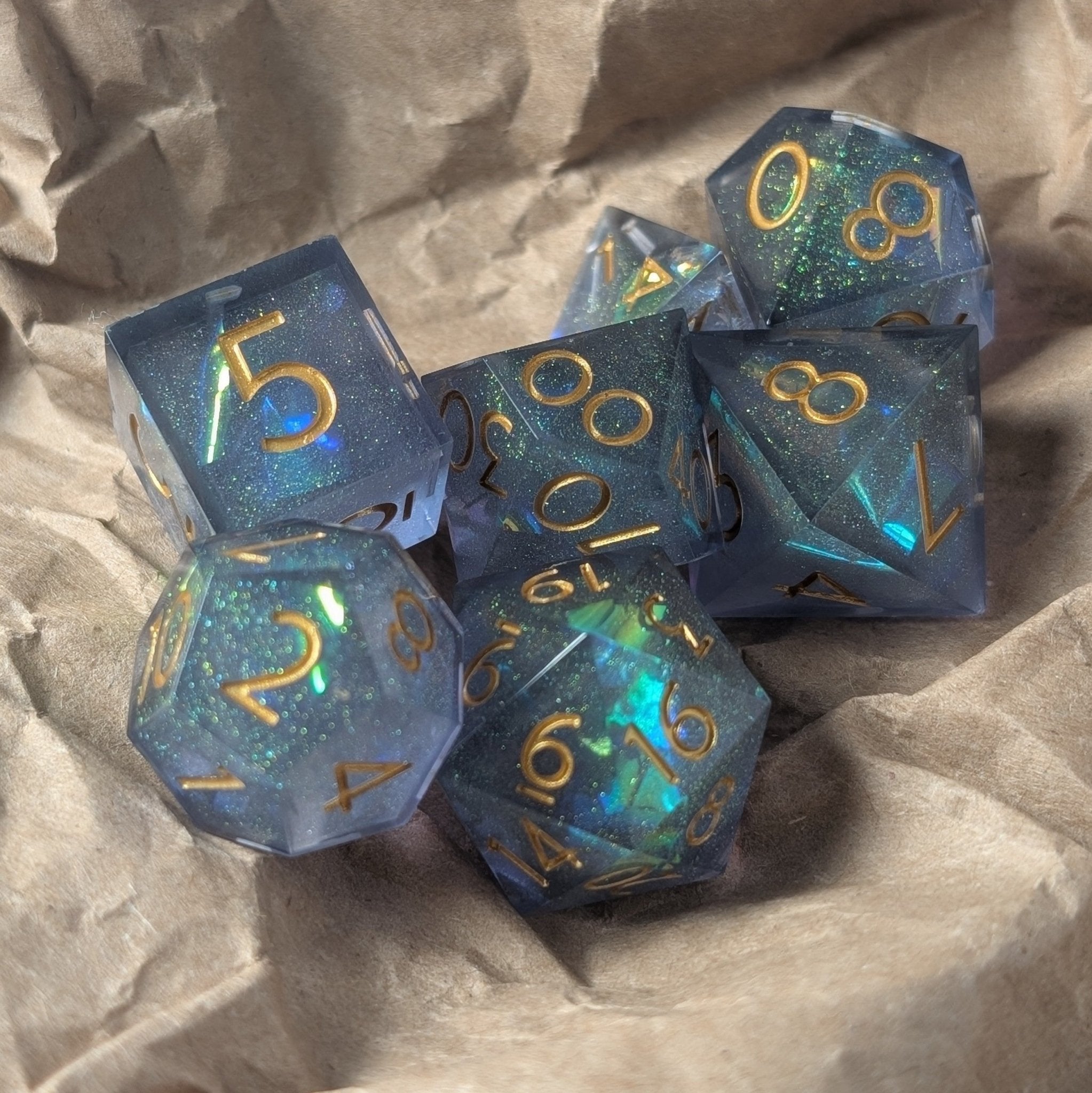 Stellara - 7 Piece Polyhedral Dice Set - EBONWOOD