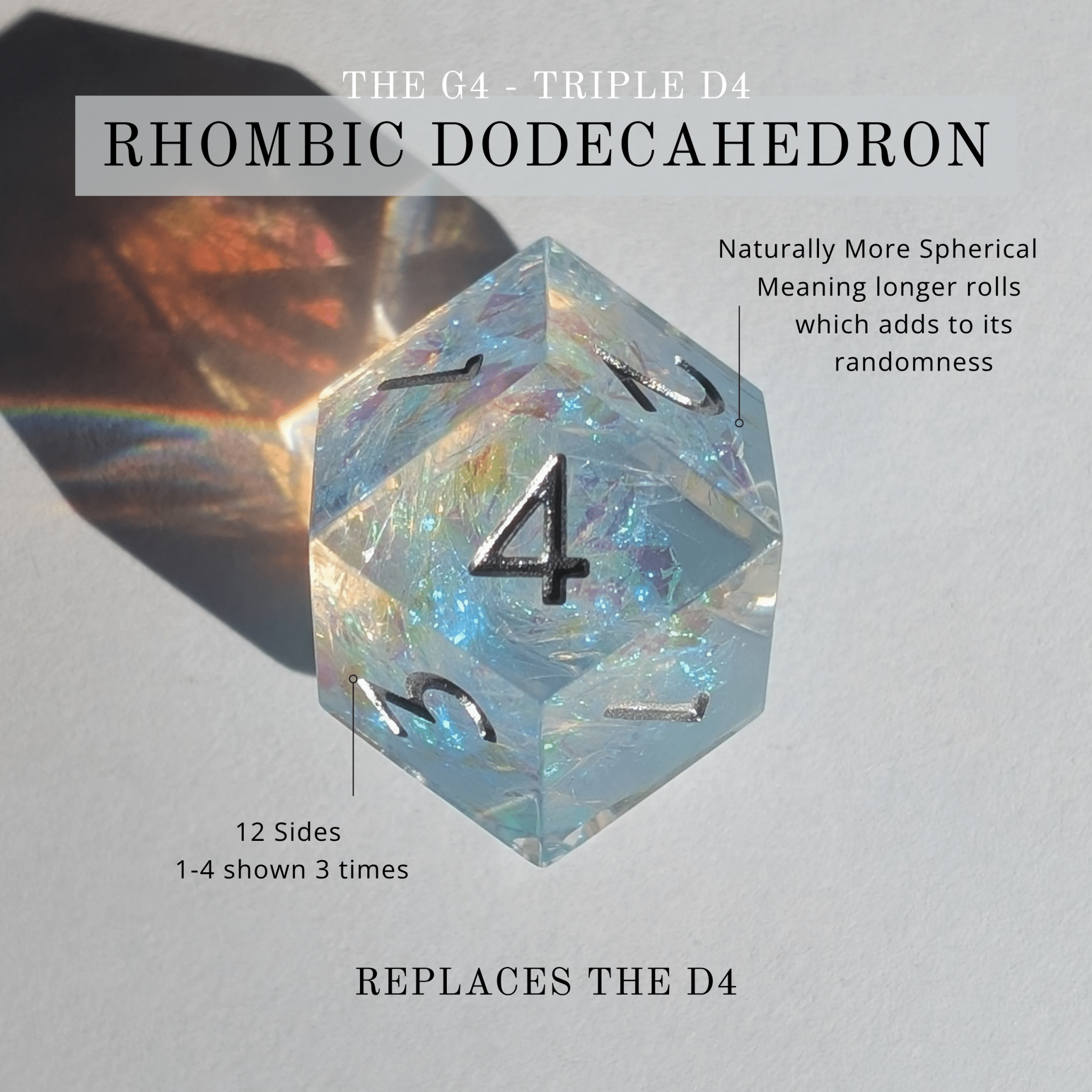 Sylvan Aurora 7 - Piece Gyroid Dice Set - EBONWOOD