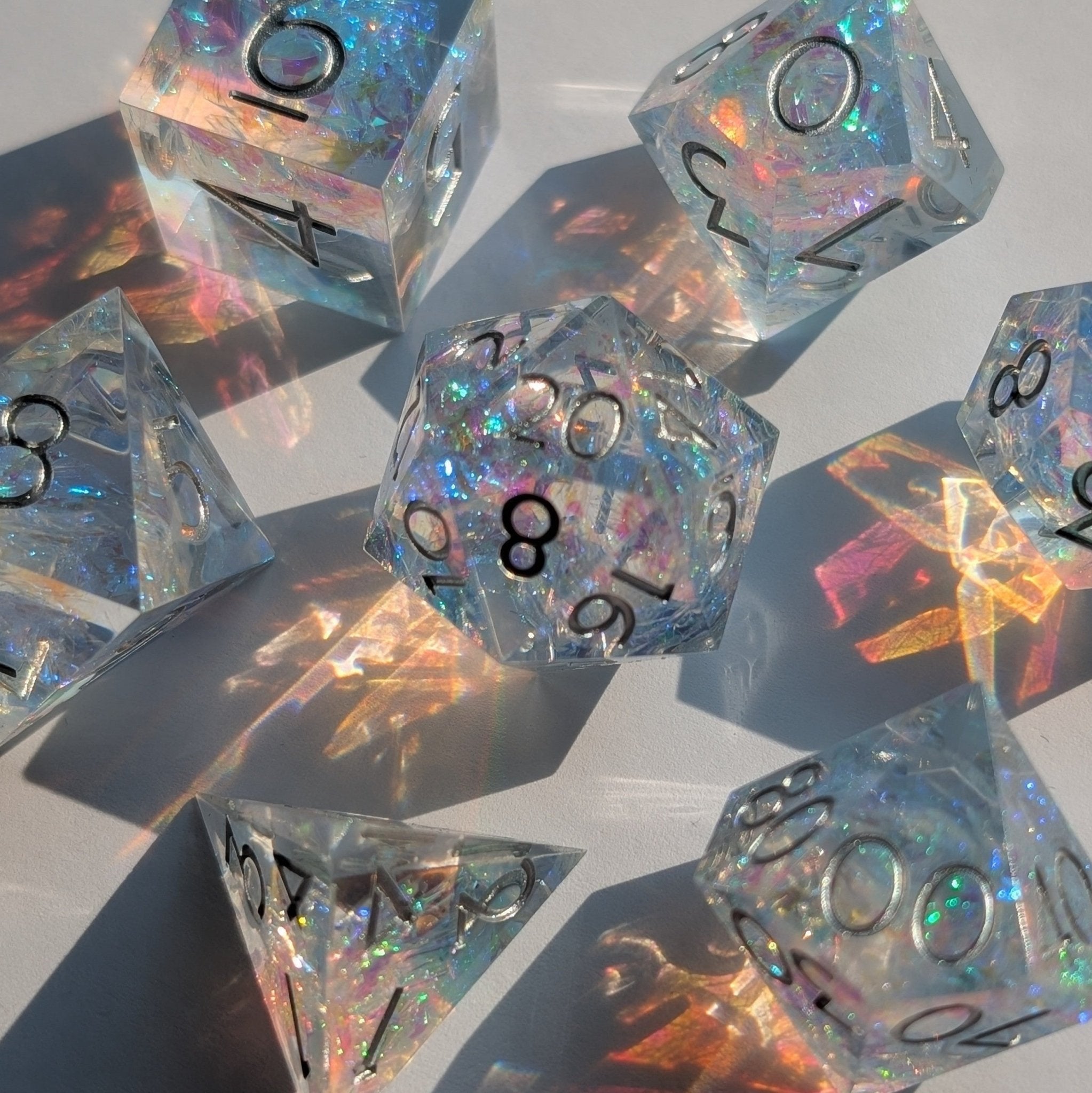 Sylvan Aurora 7 - Piece Polyhedral Dice Set - EBONWOOD
