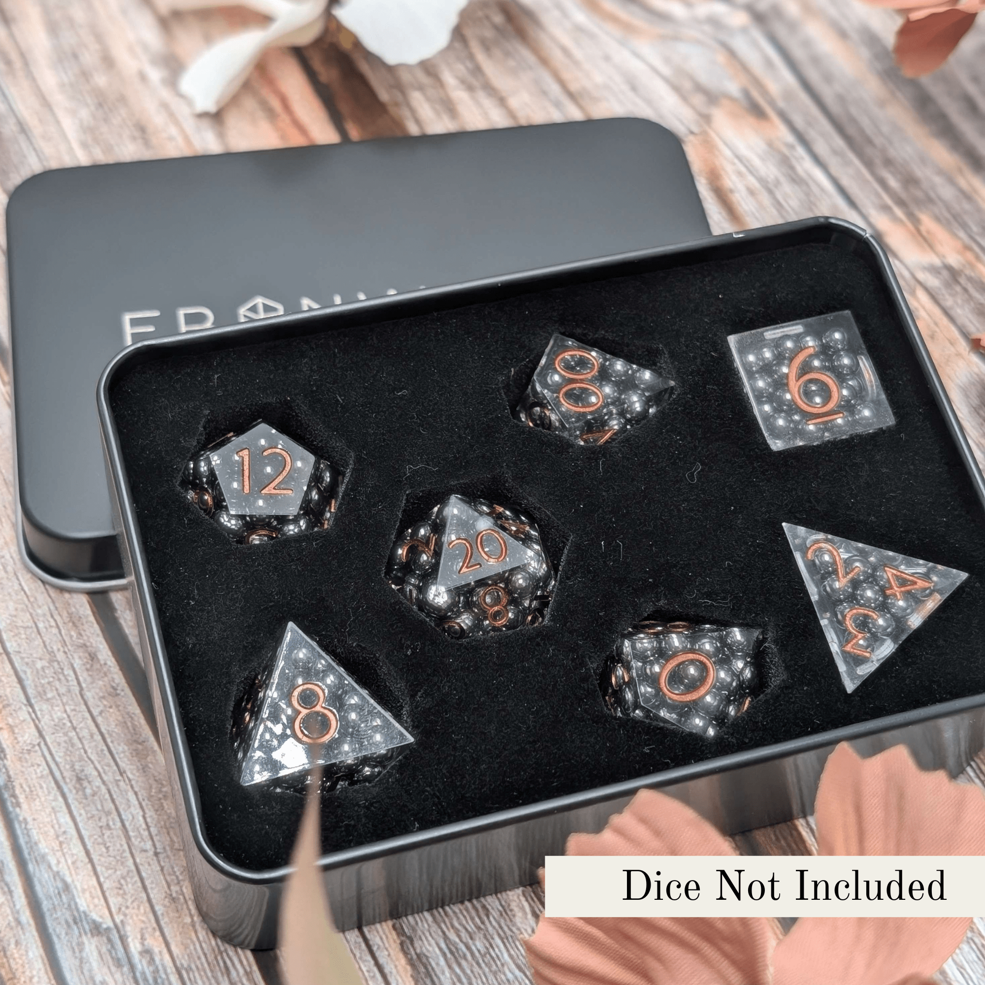 Tarot - Inspired Dice Storage Tin – Choose from 8 Engraved Designs - EBONWOOD