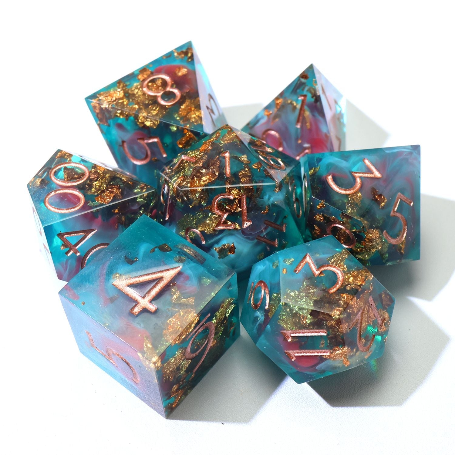 Undertow 7 - Piece Polyhedral Dice Set - EBONWOOD