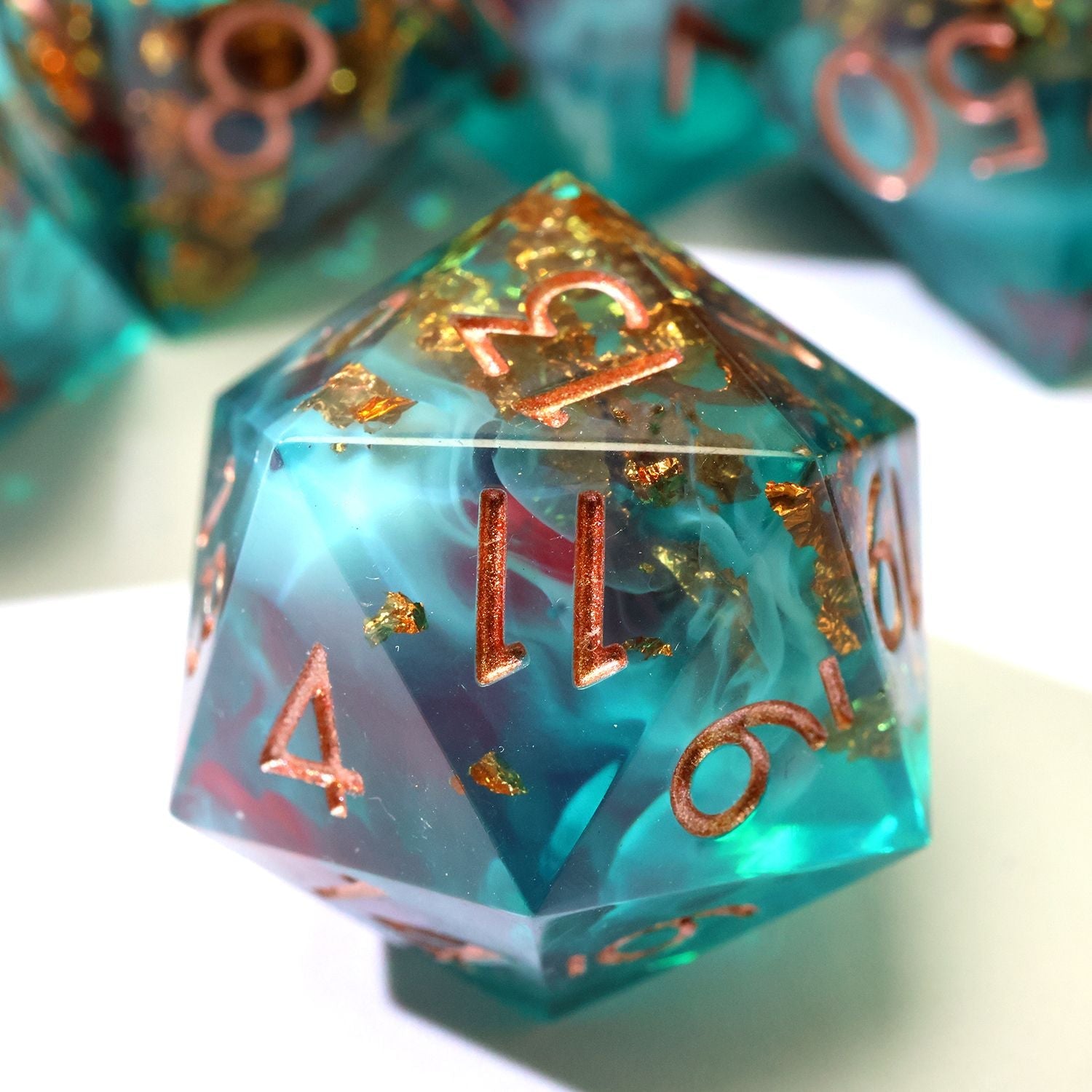Undertow 7 - Piece Polyhedral Dice Set - EBONWOOD