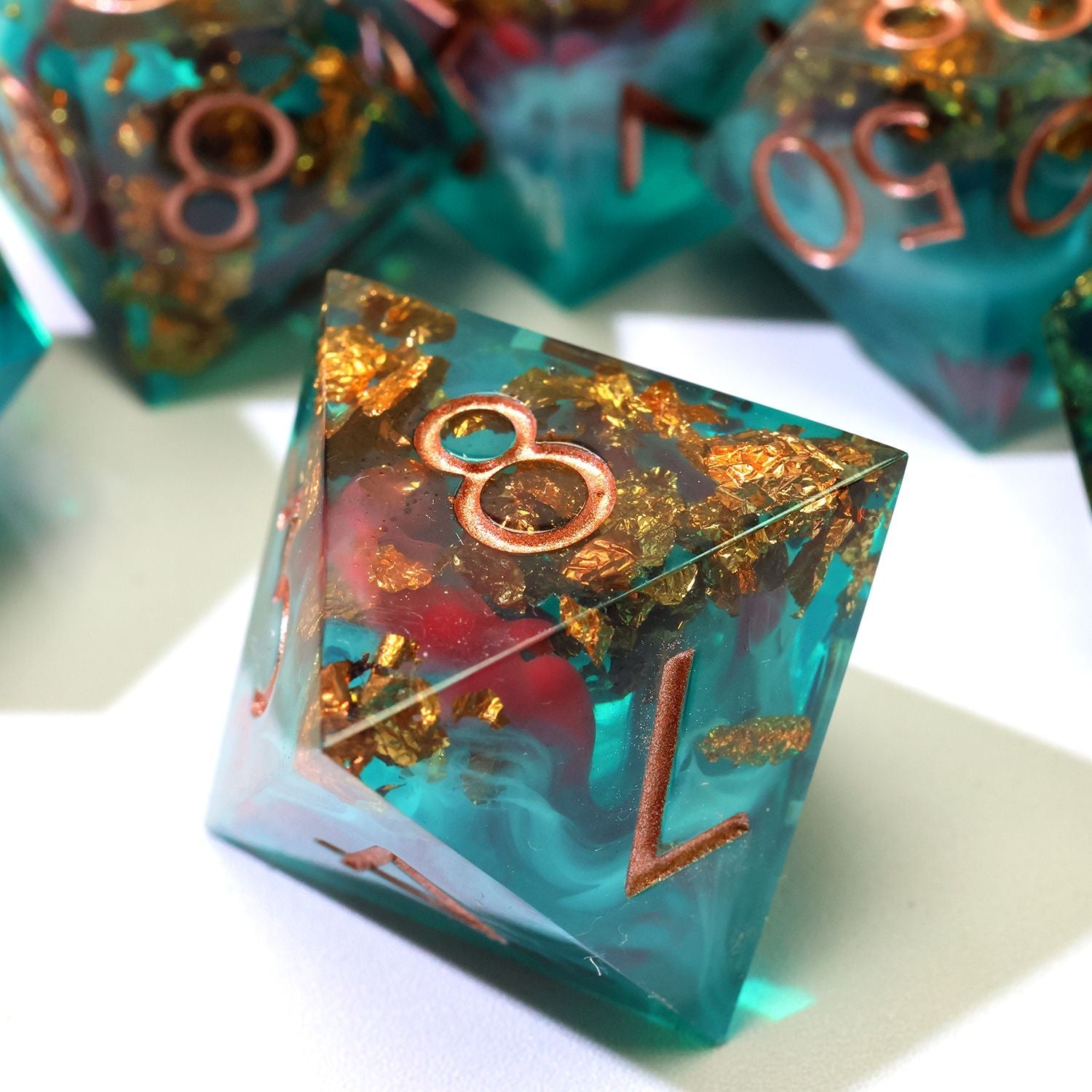 Undertow 7 - Piece Polyhedral Dice Set - EBONWOOD