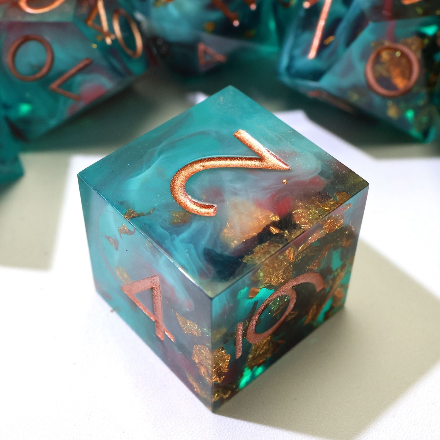 Undertow 7 - Piece Polyhedral Dice Set - EBONWOOD