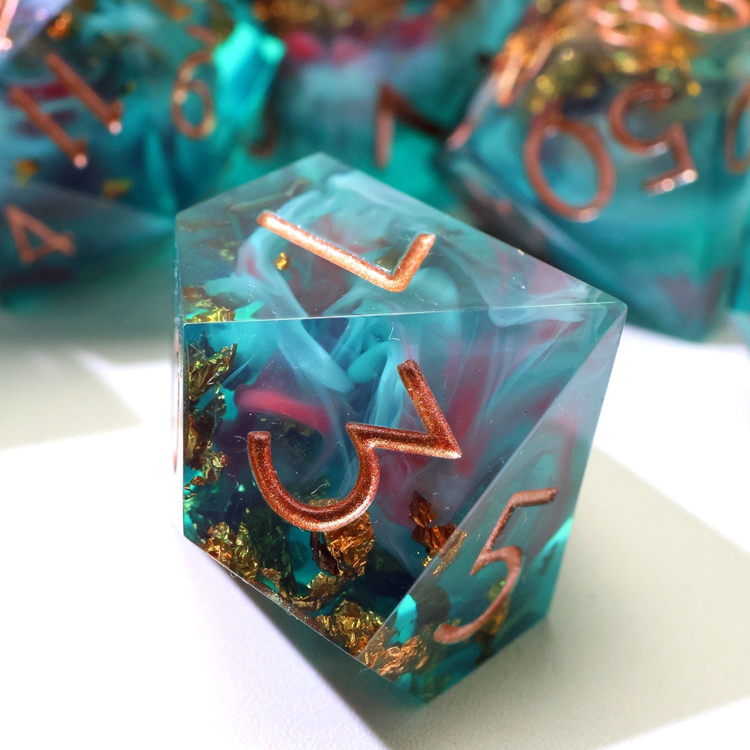 Undertow 7 - Piece Polyhedral Dice Set - EBONWOOD