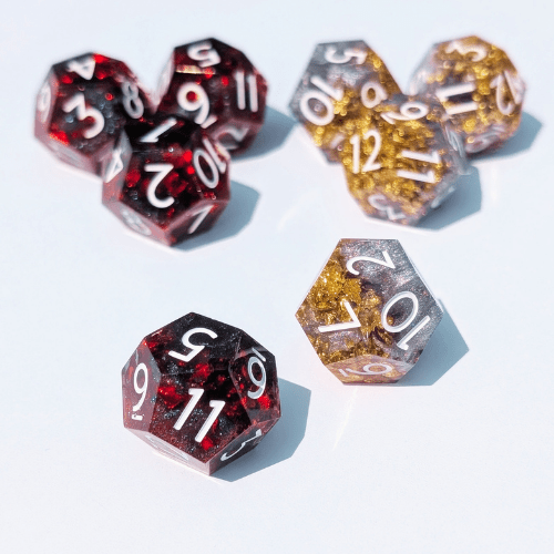 Vein & Valor - 2pc Duality Dice for Daggerheart - EBONWOOD
