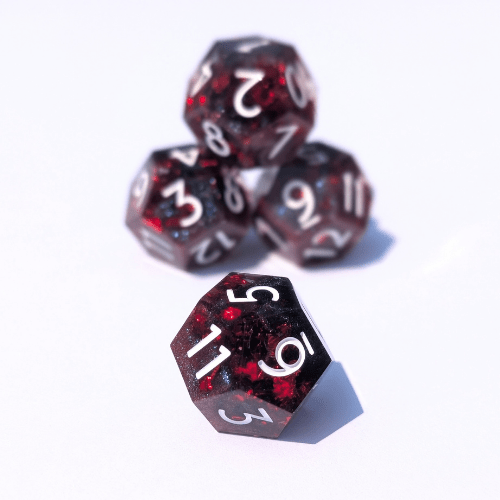Vein & Valor - 2pc Duality Dice for Daggerheart - EBONWOOD