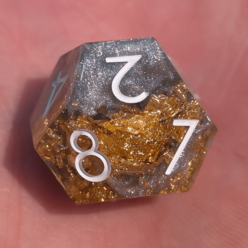 Vein & Valor - 2pc Duality Dice for Daggerheart - EBONWOOD