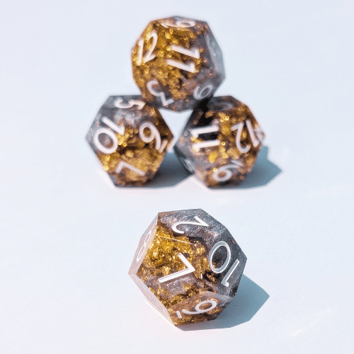 Vein & Valor - 2pc Duality Dice for Daggerheart - EBONWOOD