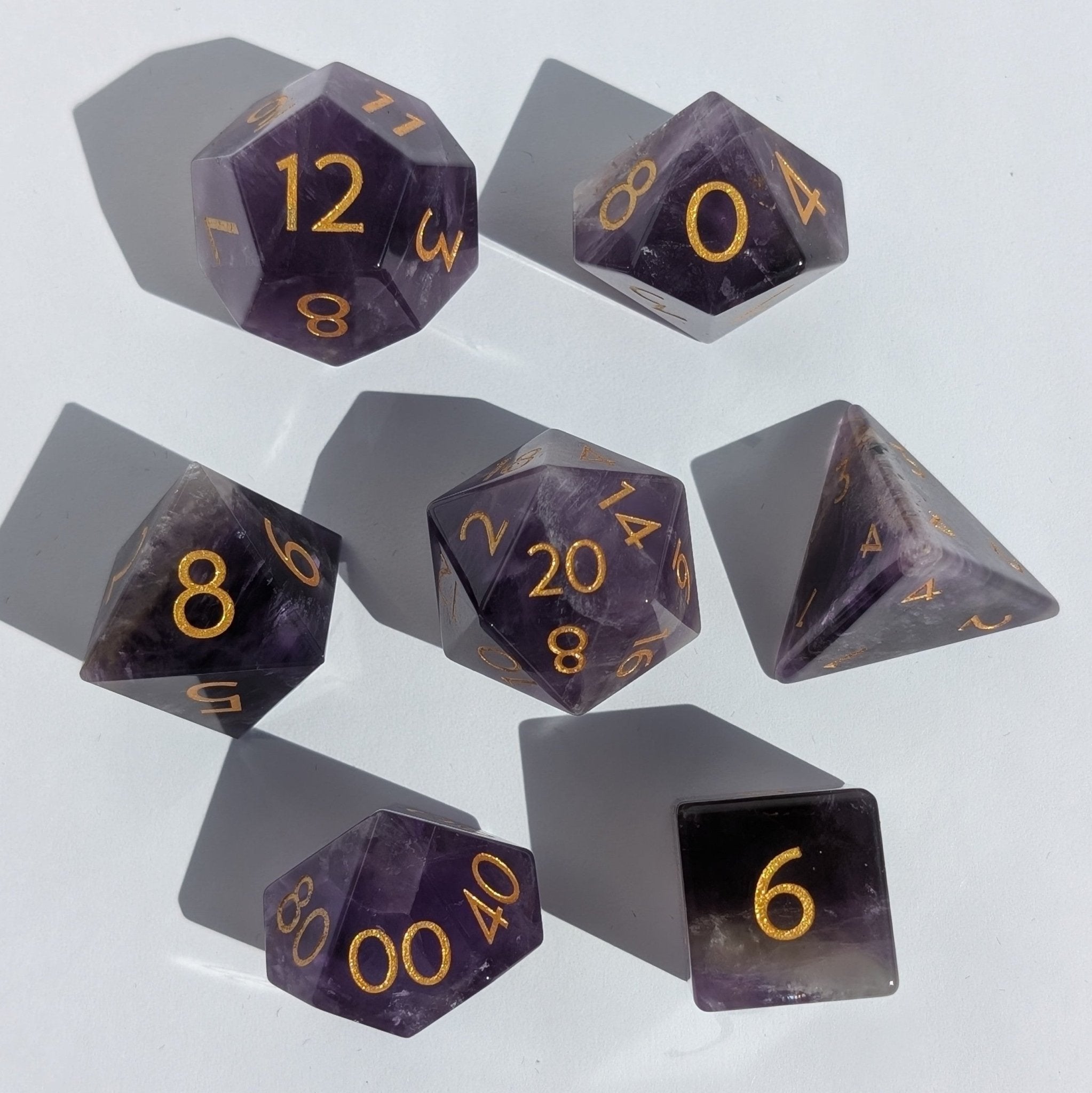 Gemstone Dice Sets - EBONWOOD