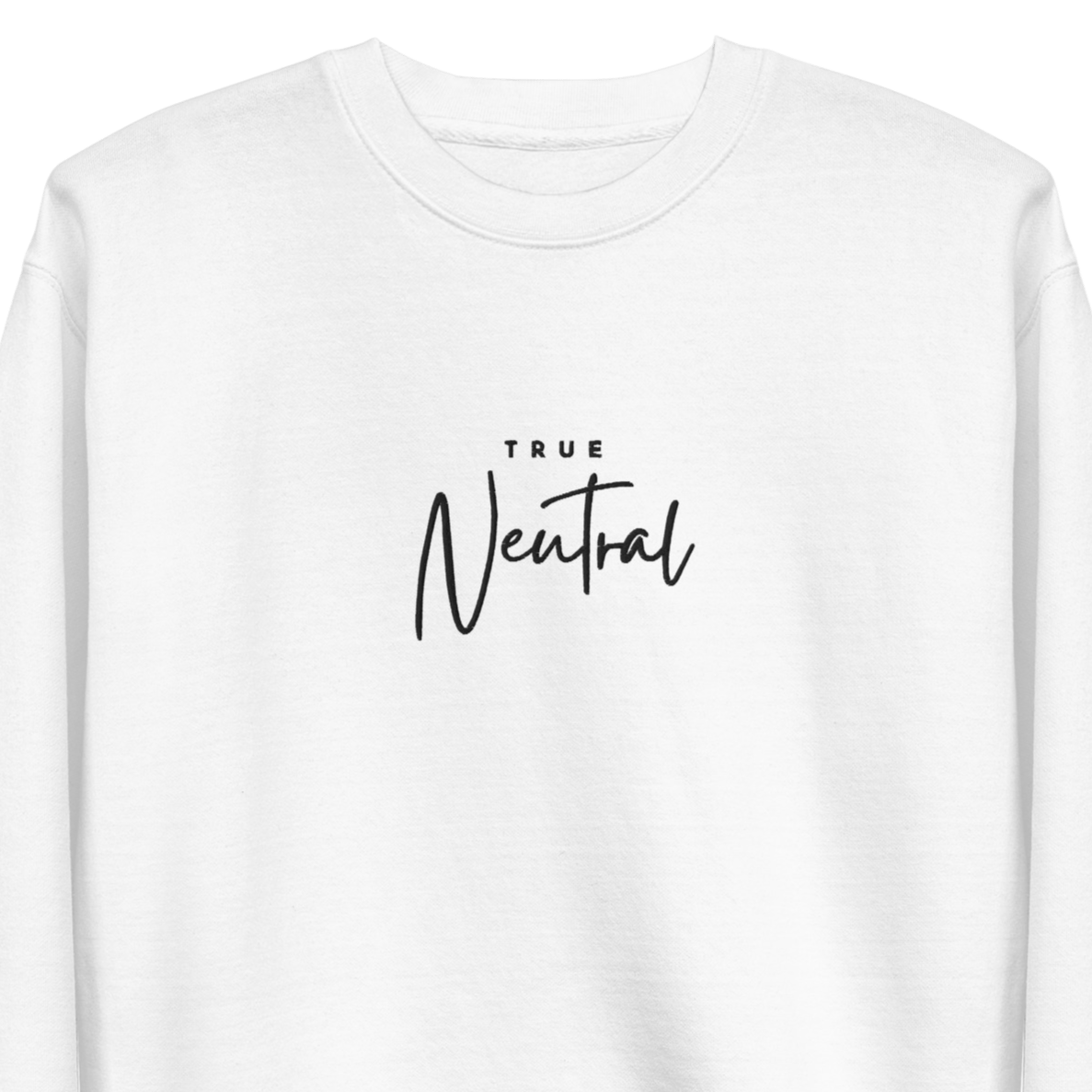 True Neutral Embroidered Dungeons and Dragons Crew Neck Sweatshirt