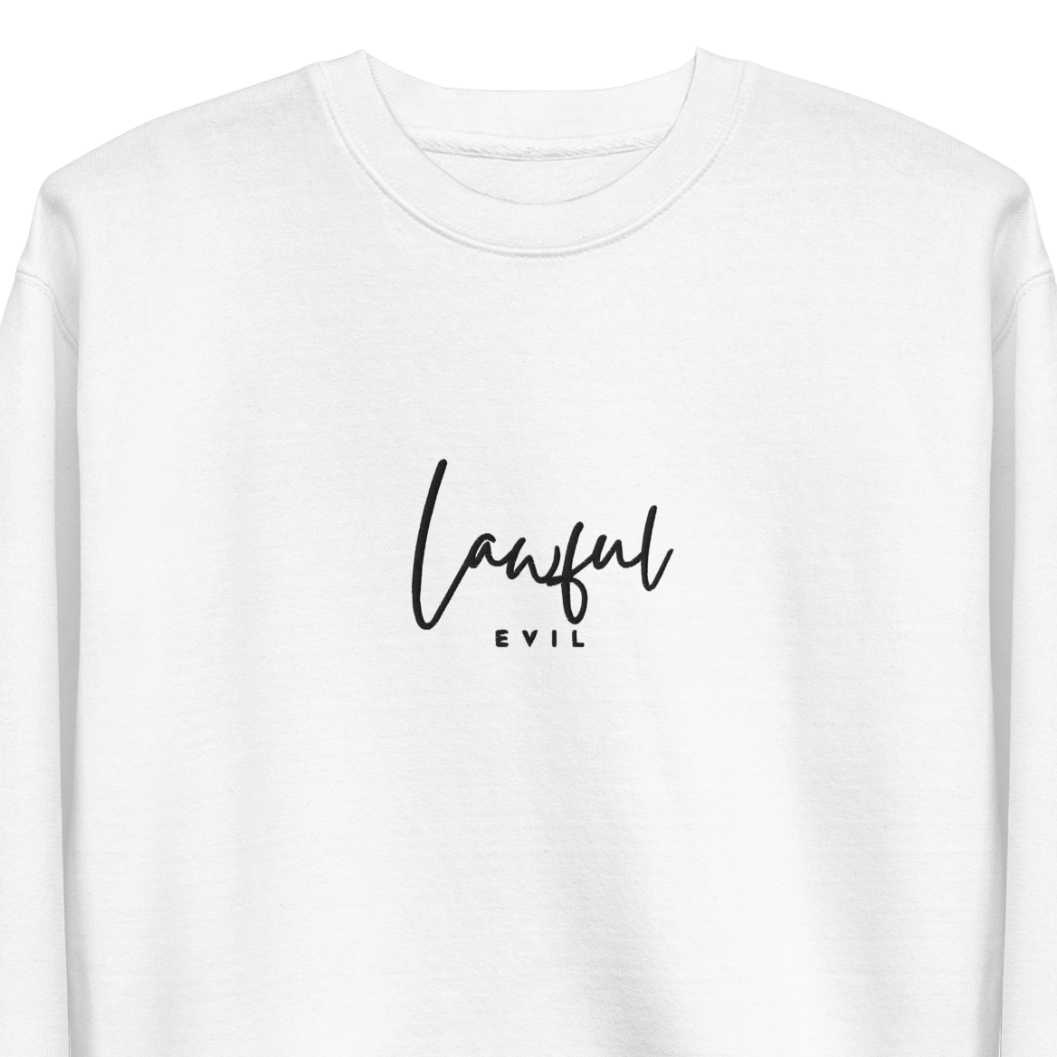 Lawful Evil Embroidered Dungeons and Dragons Crew Neck Sweatshirt