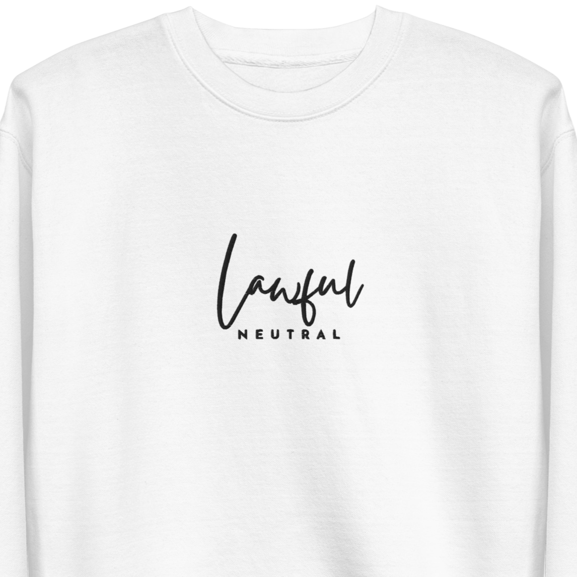 Lawful Neutral Embroidered Dungeons and Dragons Crew Neck Sweatshirt