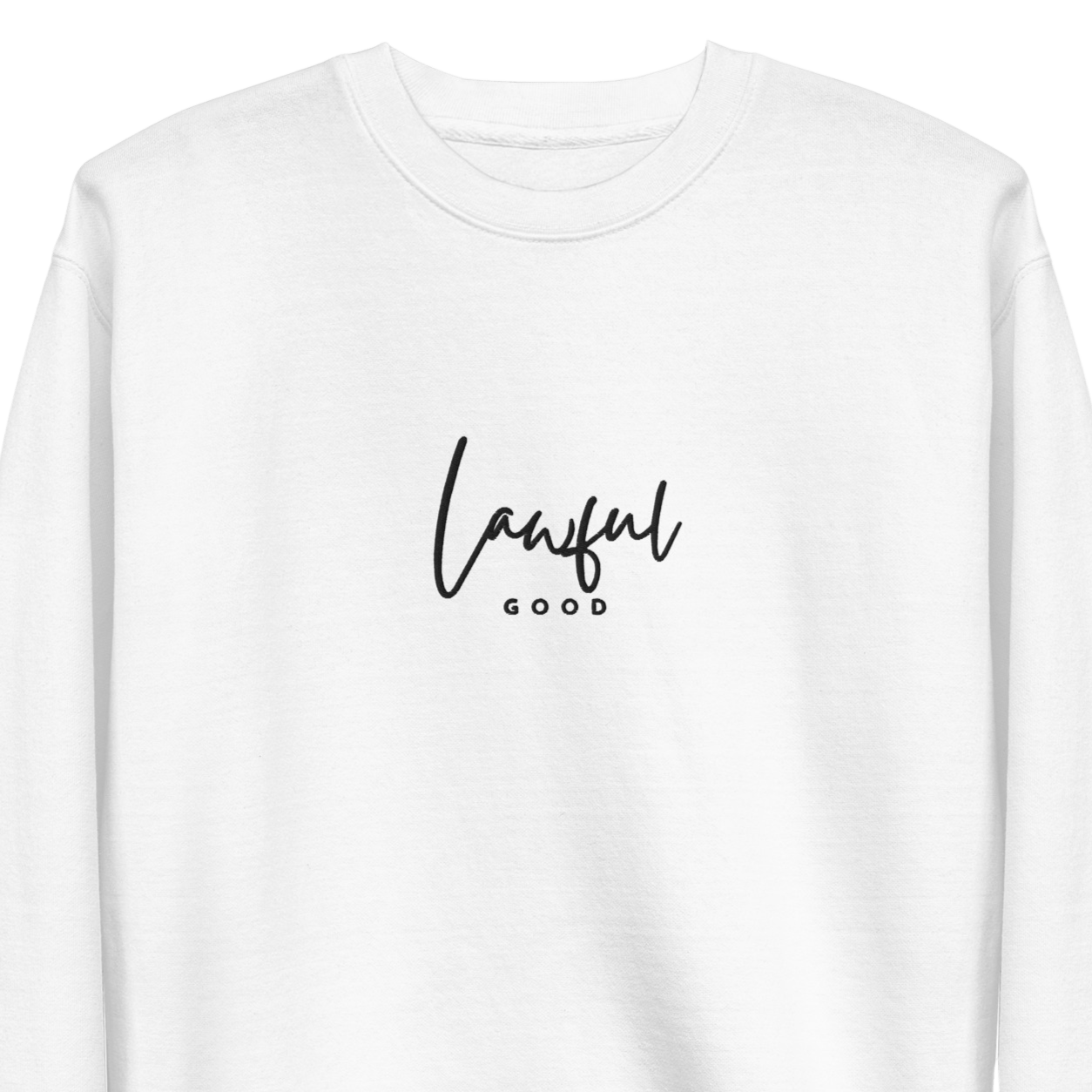 Lawful Good Embroidered Dungeons and Dragons Crew Neck Sweatshirt