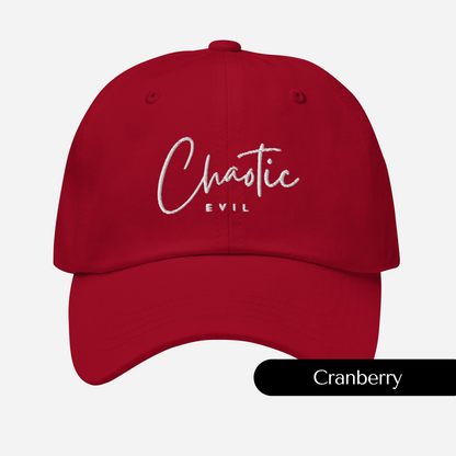 Chaotic Evil Alignment Dungeons and Dragons Embroidered Hat