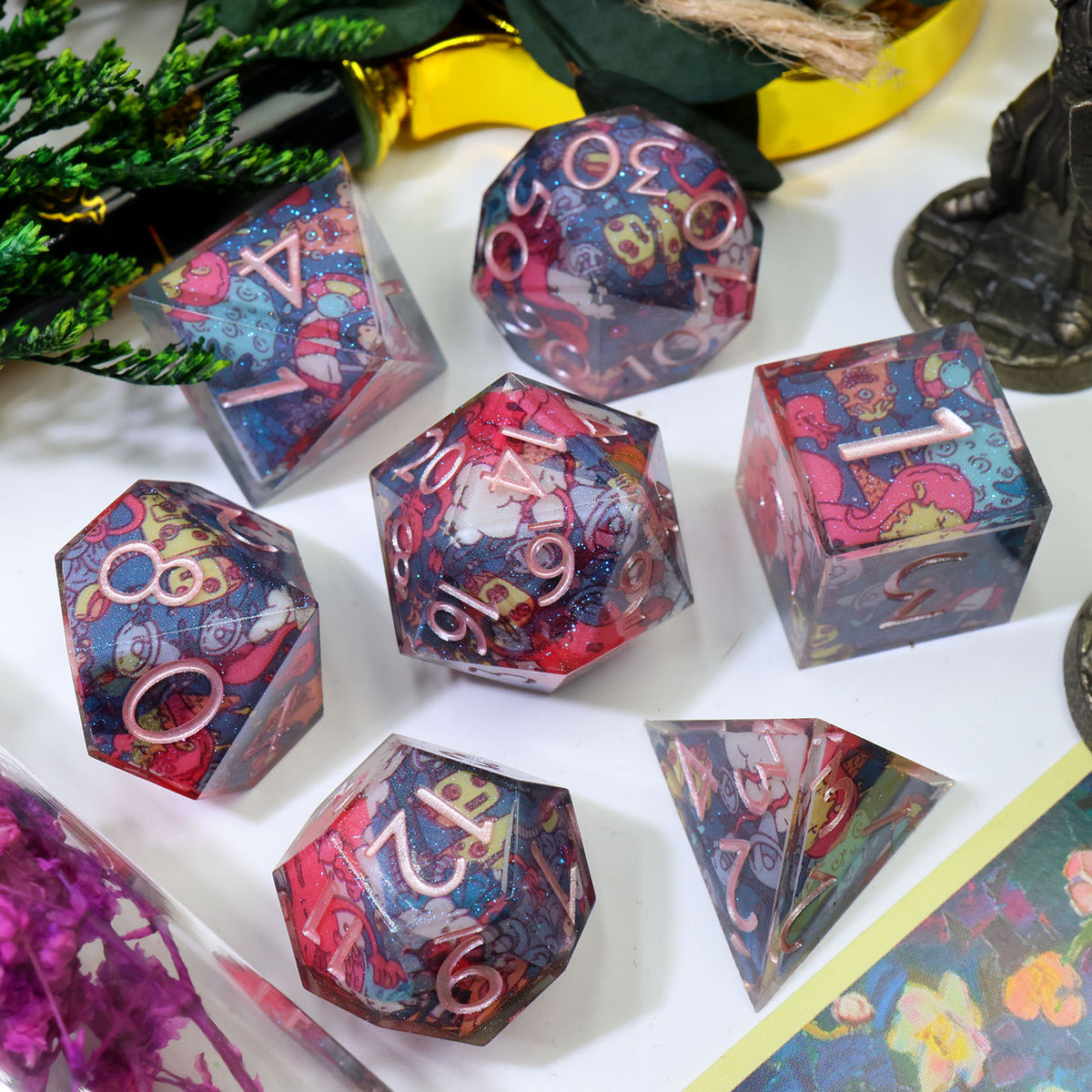 Galaxy Gremlins Set 7-Piece Polyhedral Dice Set