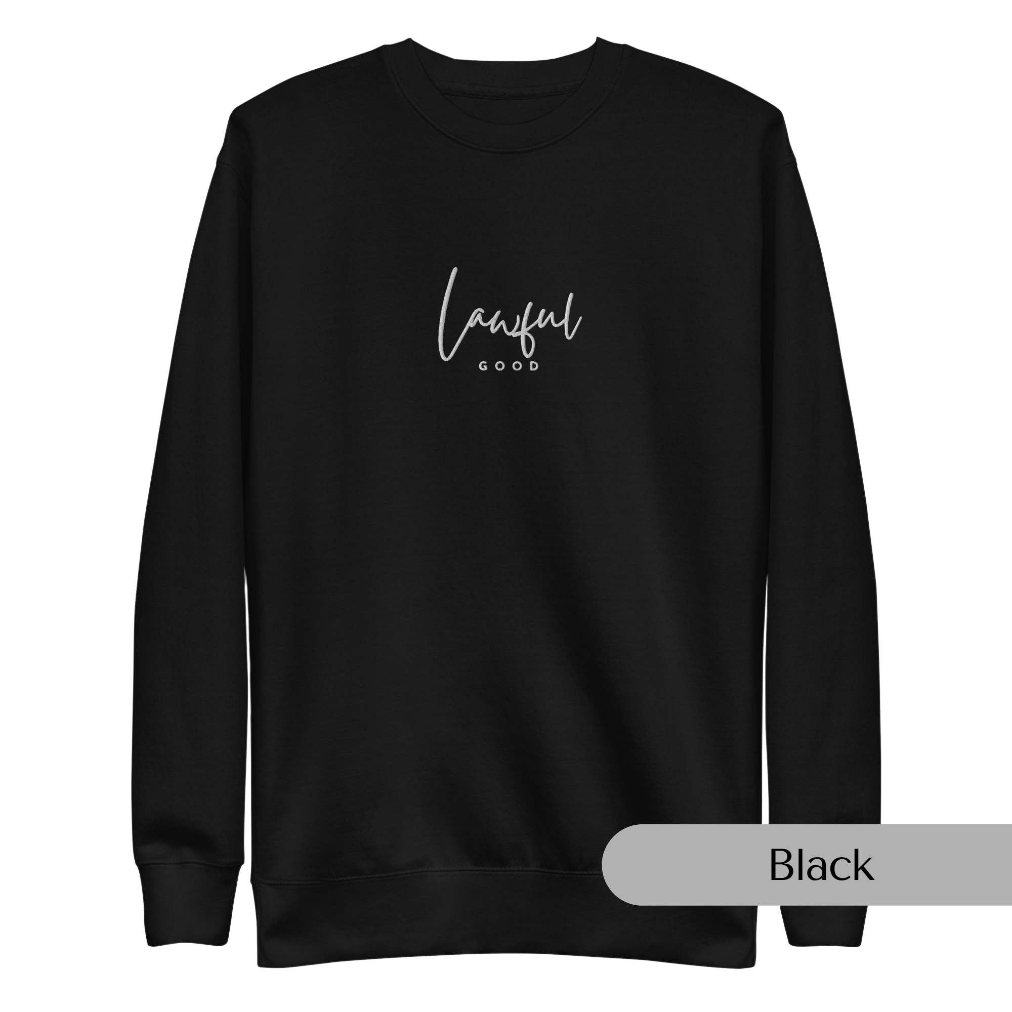 Lawful Good Embroidered Dungeons and Dragons Crew Neck Sweatshirt