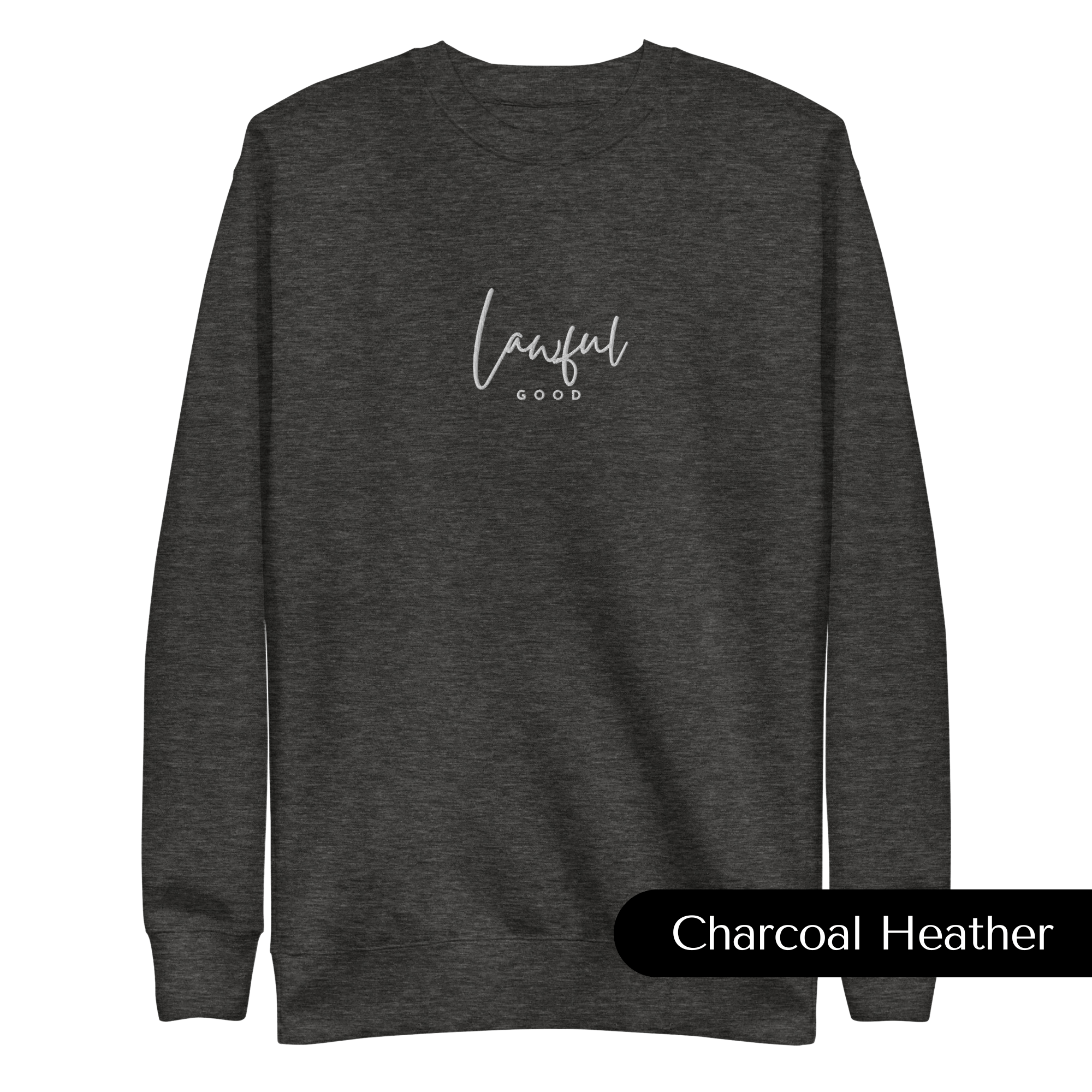 Lawful Good Embroidered Dungeons and Dragons Crew Neck Sweatshirt