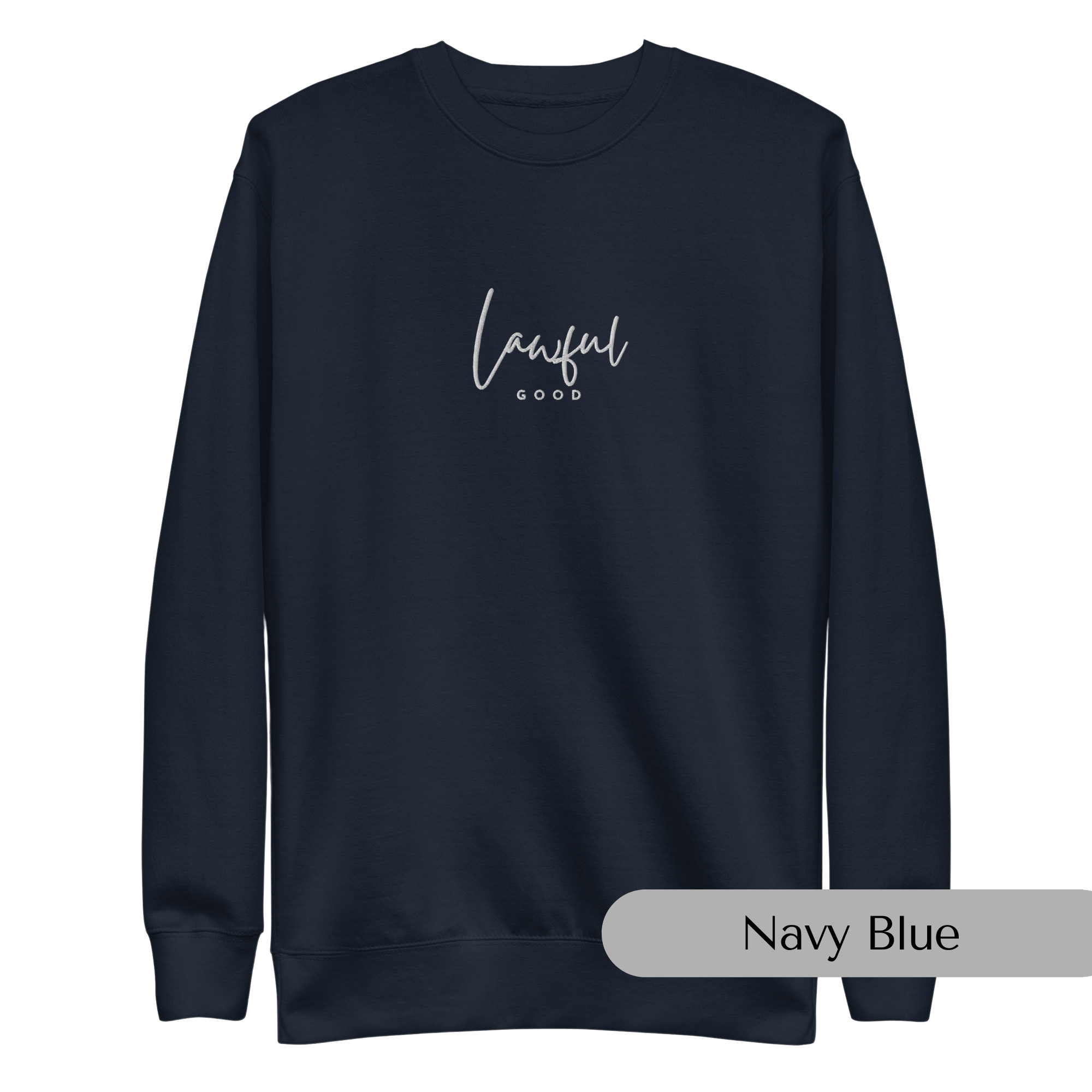 Lawful Good Embroidered Dungeons and Dragons Crew Neck Sweatshirt