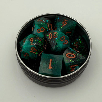 Tidebound Glimmer 7-Piece Polyhedral Dice Set