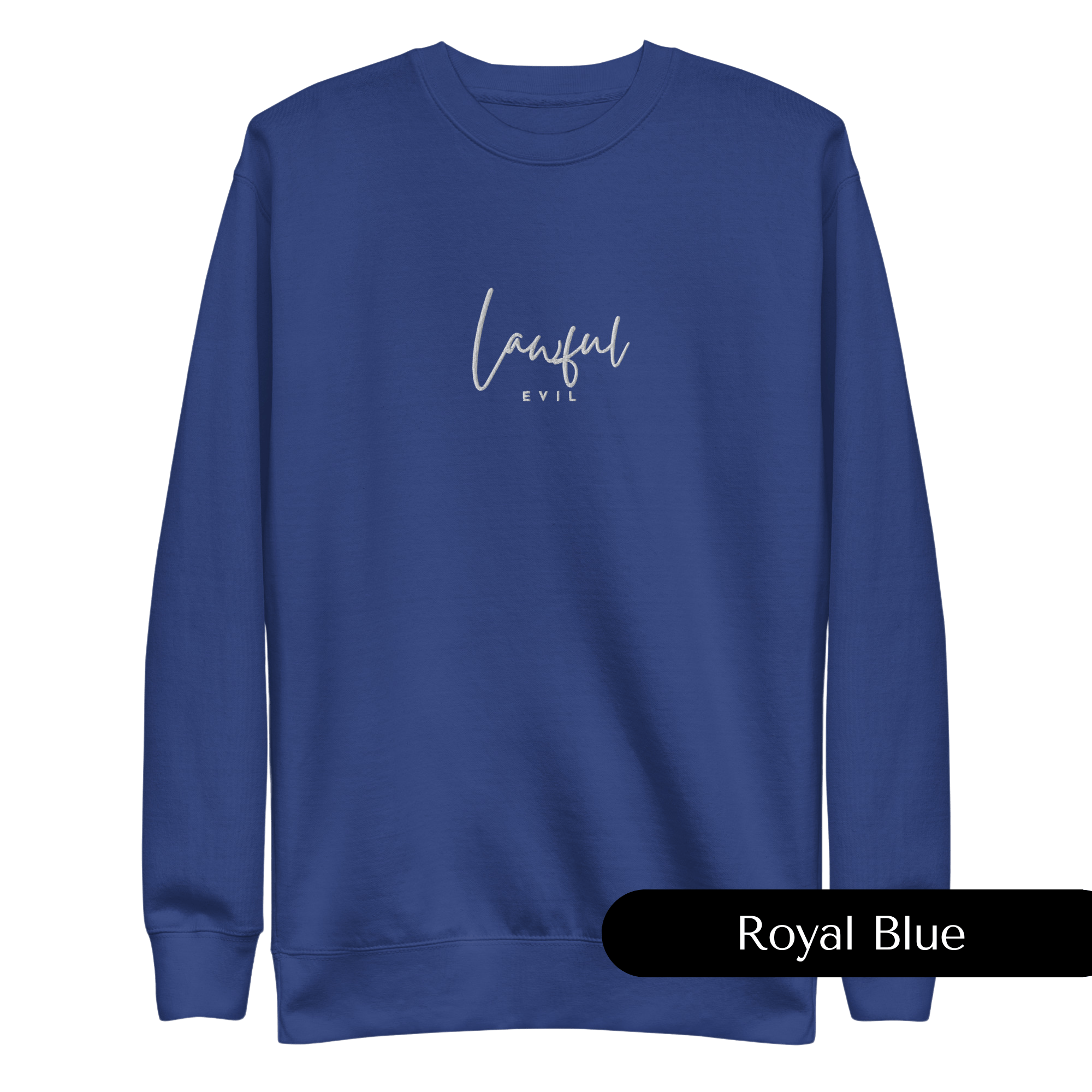 Lawful Evil Embroidered Dungeons and Dragons Crew Neck Sweatshirt
