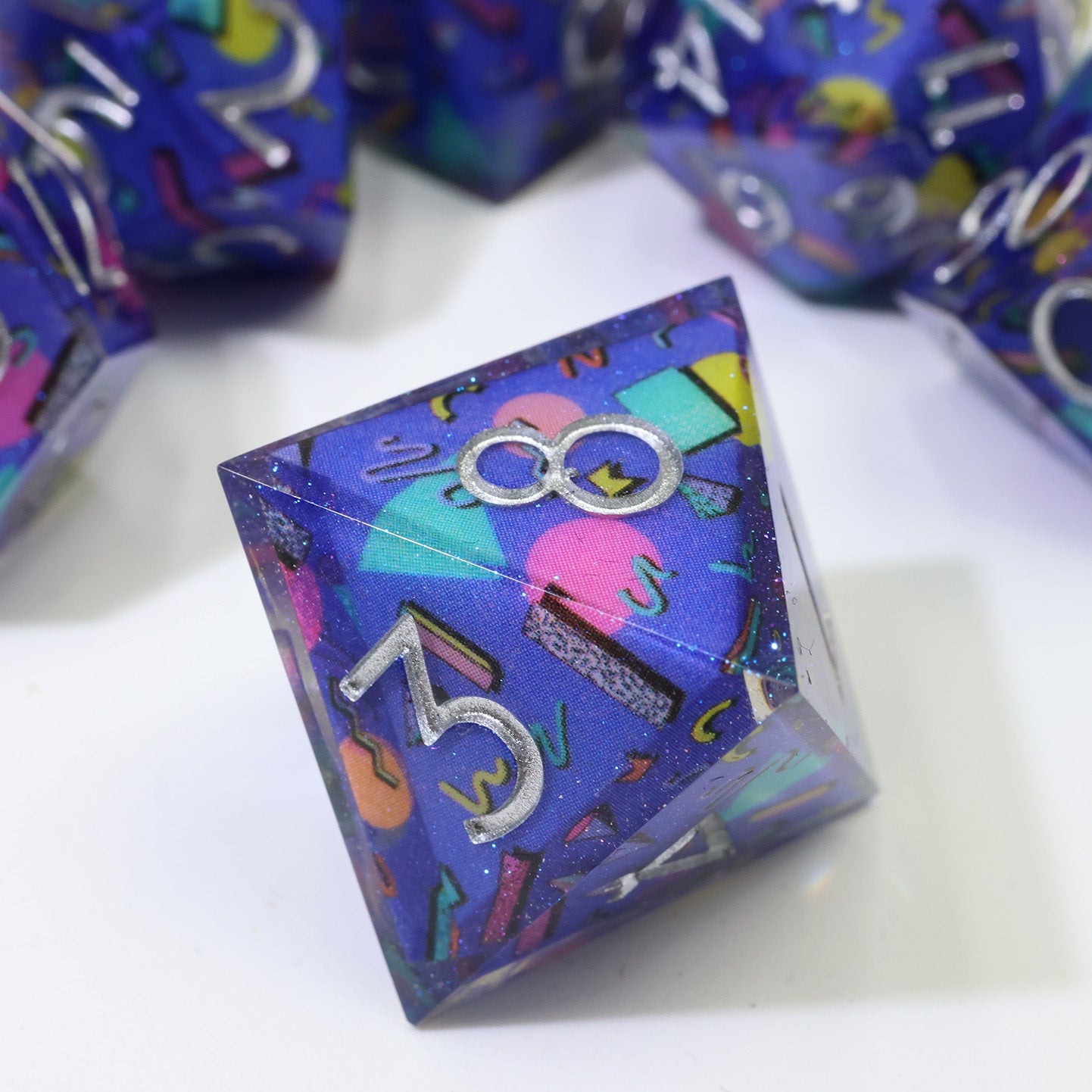 Memphoria Layered Set 7-Piece Polyhedral Dice Set