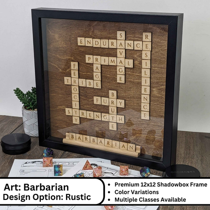 Dungeons and Dragons Scrabble Wall Art