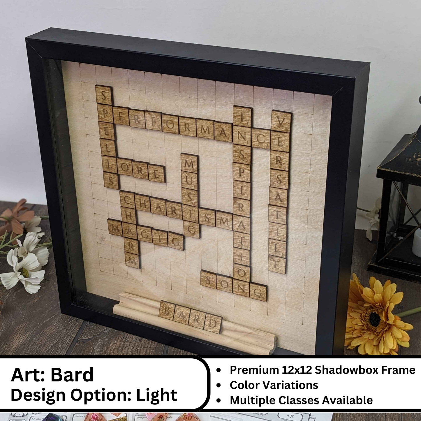 Dungeons and Dragons Scrabble Wall Art