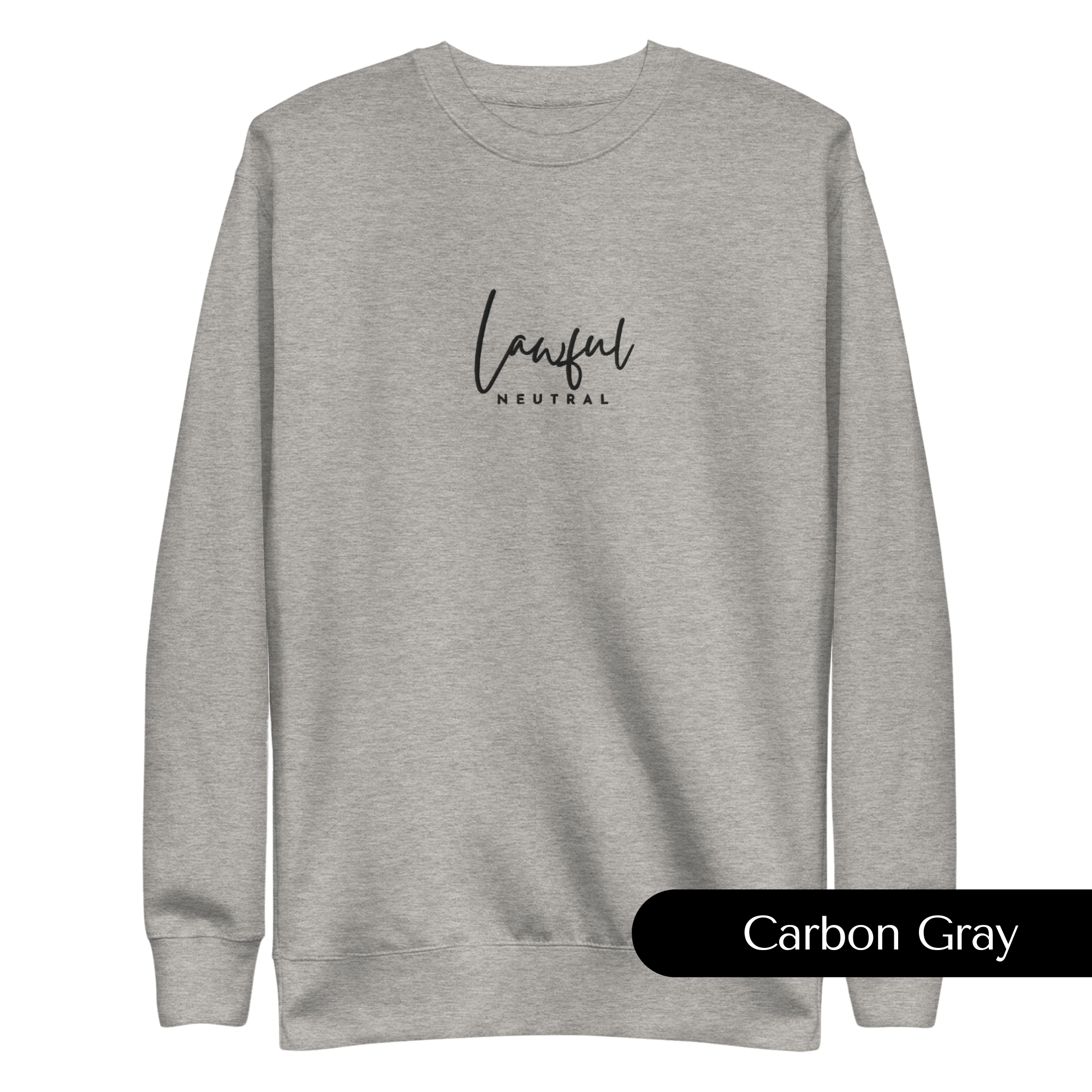 Lawful Neutral Embroidered Dungeons and Dragons Crew Neck Sweatshirt