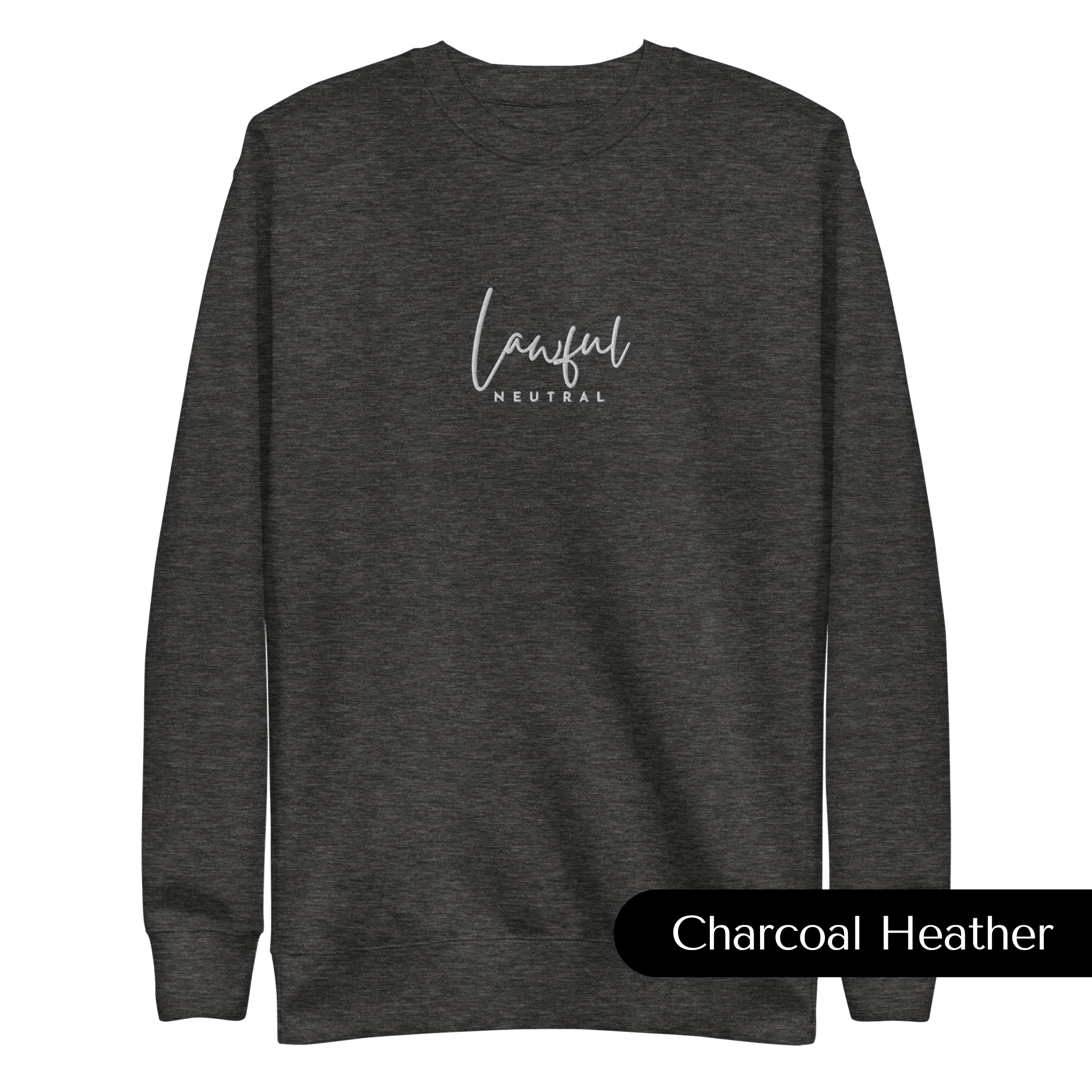 Lawful Neutral Embroidered Dungeons and Dragons Crew Neck Sweatshirt