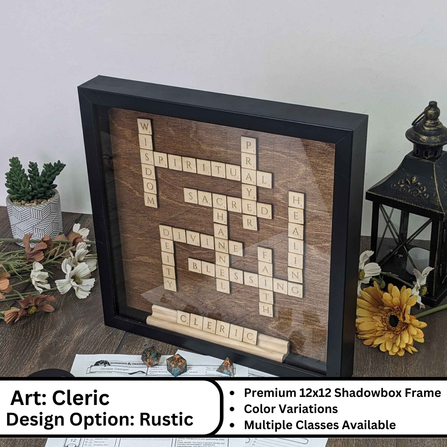 Dungeons and Dragons Scrabble Wall Art