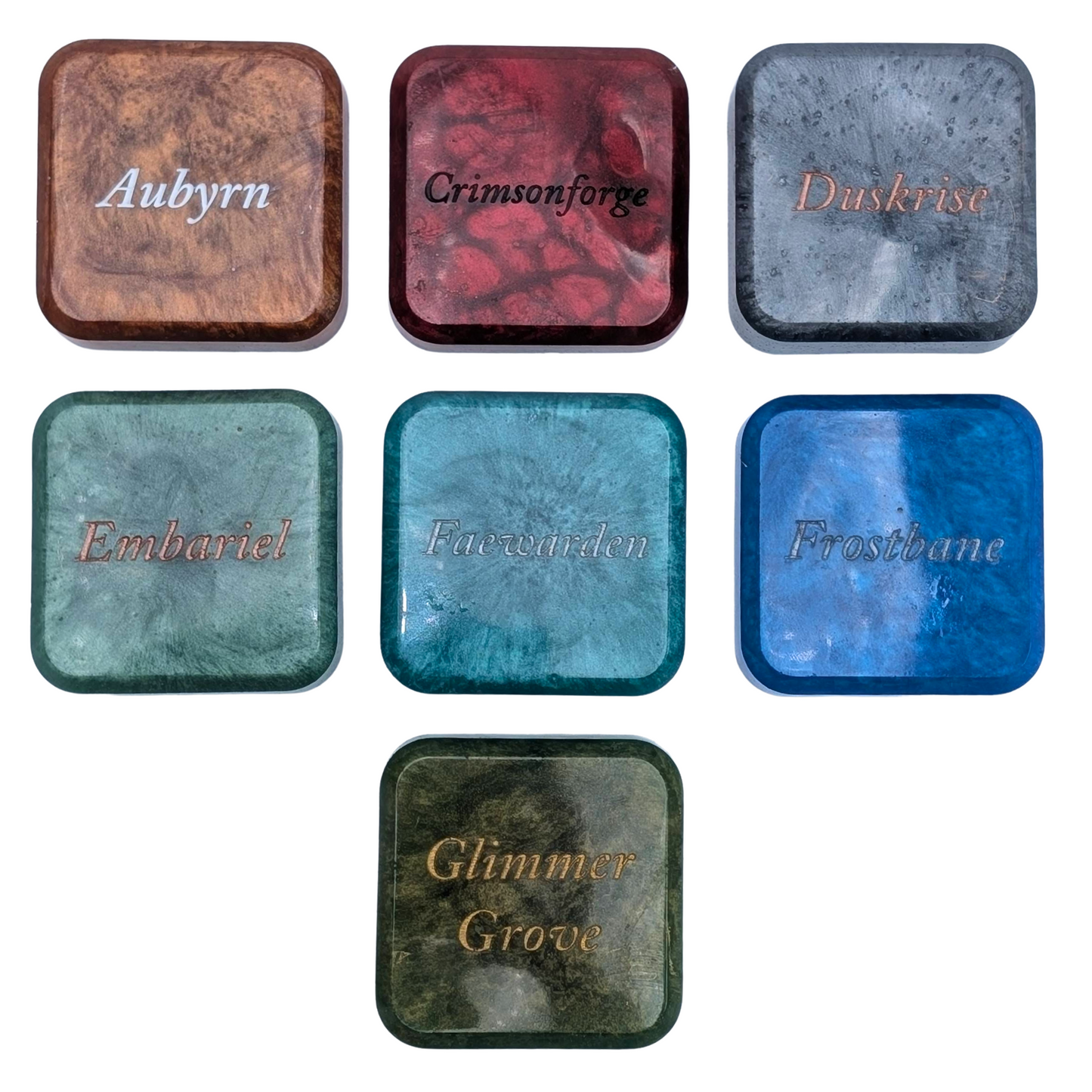 Azure Codex - Luxury Handmade Wood and Resin Dice Vault