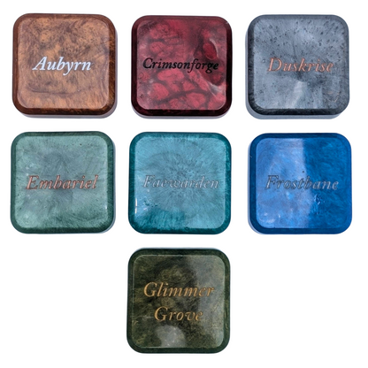 Azure Codex - Luxury Handmade Wood and Resin Dice Vault