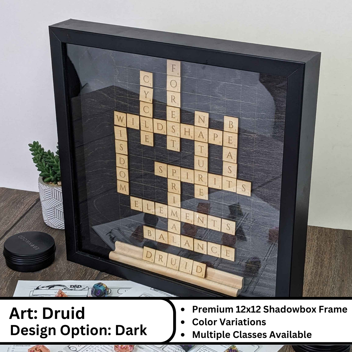 Dungeons and Dragons Scrabble Wall Art