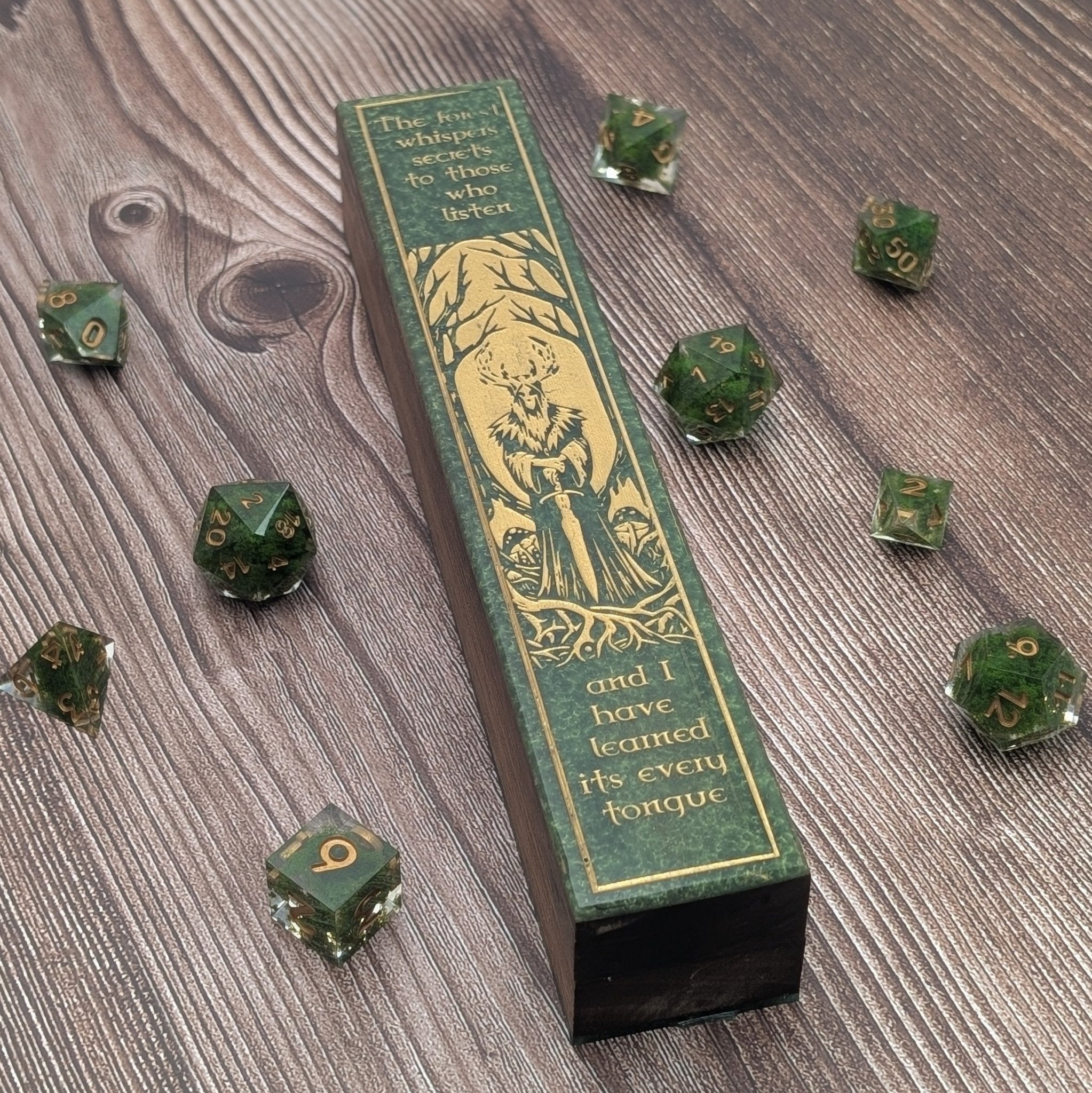Druidic Path - Luxury Handmade Wood and Resin Dice Vault