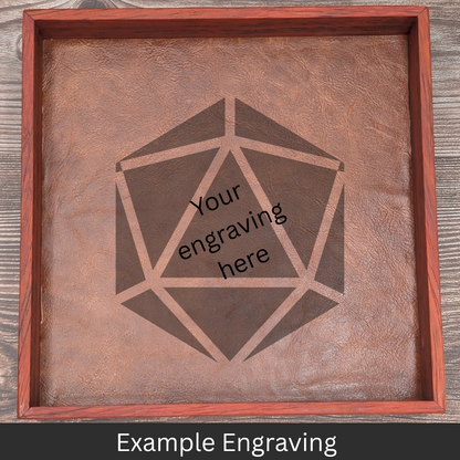 Padauk Wooden Dice Tray | D&D Dice Tray | Dungeons and Dragons Dice Tray
