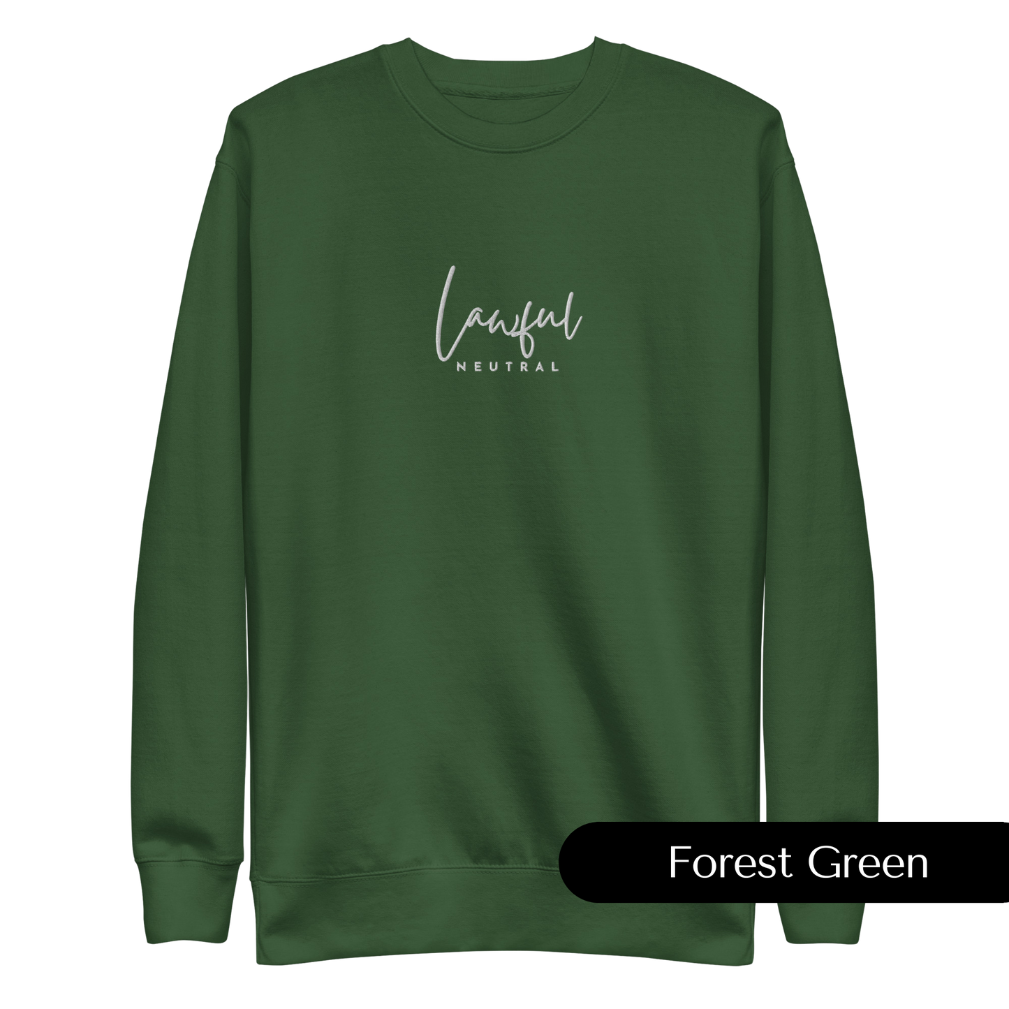 Lawful Neutral Embroidered Dungeons and Dragons Crew Neck Sweatshirt