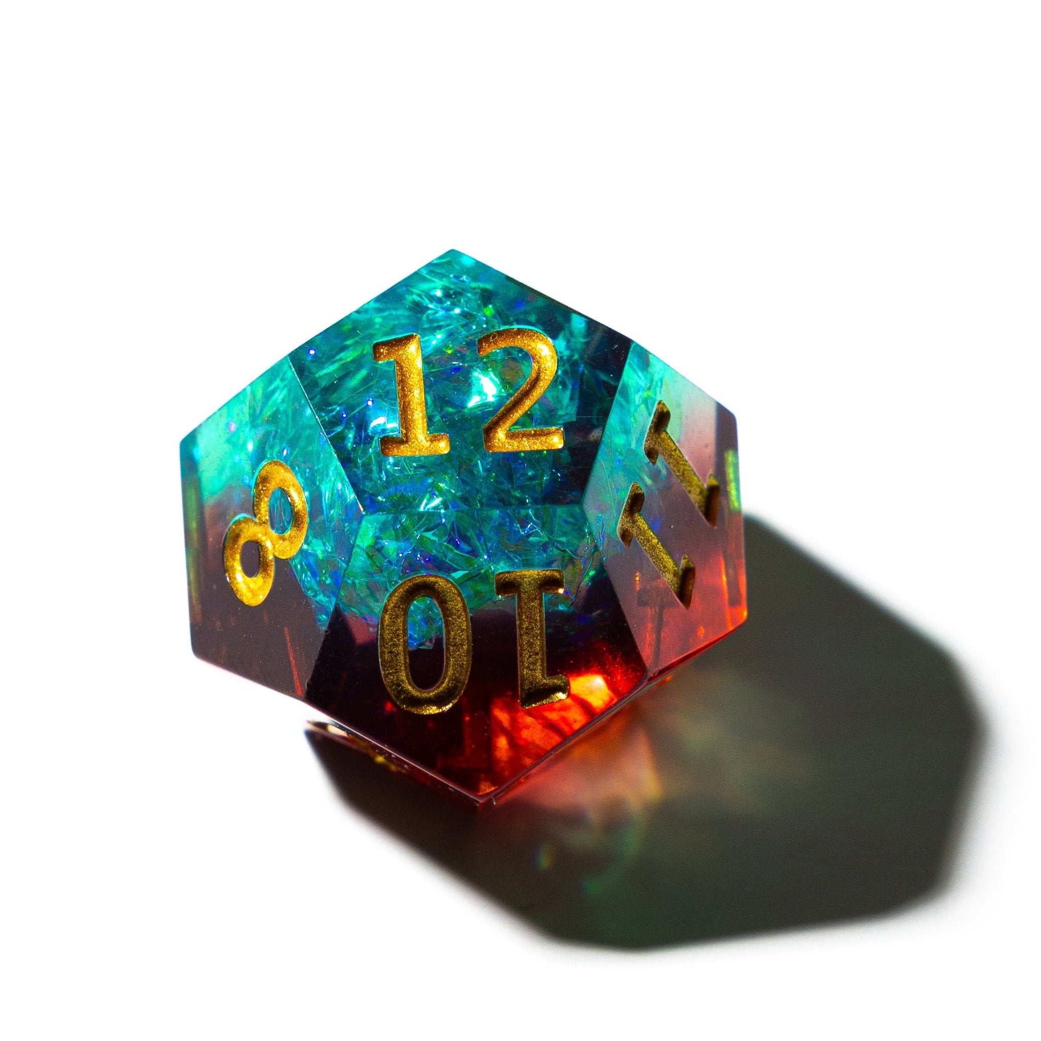 Emerald Skyfire - 7 Piece Luxury D&D Dice Set