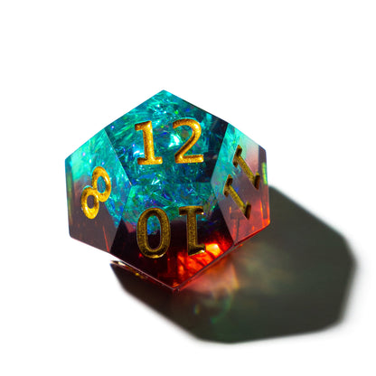 Emerald Skyfire - 7 Piece Luxury D&D Dice Set