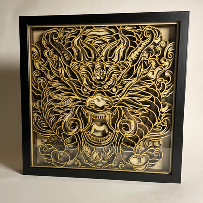 Dragon's Fury - Framed Dragon Art for Dungeons & Dragons Enthusiasts