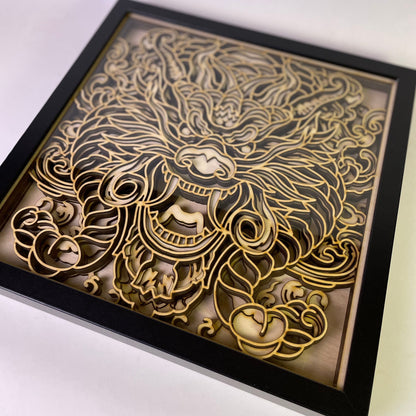 Dragon's Fury - Framed Dragon Art for Dungeons & Dragons Enthusiasts