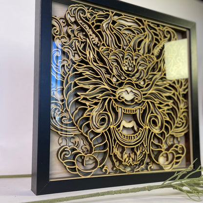 Dragon's Fury - Framed Dragon Art for Dungeons & Dragons Enthusiasts