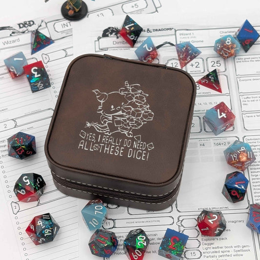 Dragon Dice Horder | DND Dice Storage | D&D Dice Storage | Leather Dice Box | Travel Case for Dice Set | Dungeons And Dragons