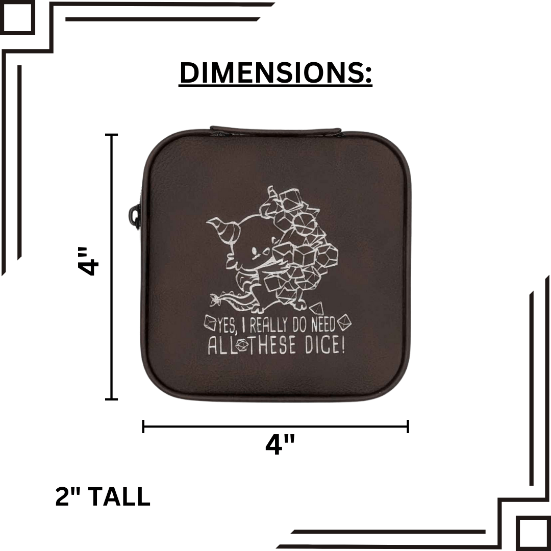 Dragons Bond Dice Horder | DND Dice Storage | D&D Dice Storage | Leather Dice Box | Travel Case for Dice Set | Dungeons And Dragons